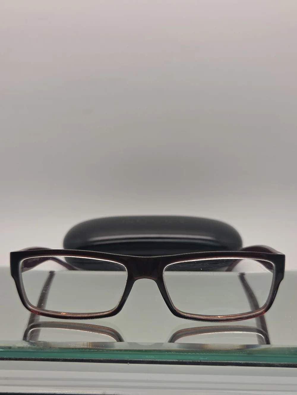Gucci GG 1021 Dark Brown/Burgundy Rectangular Eyeglass Frame Prescription